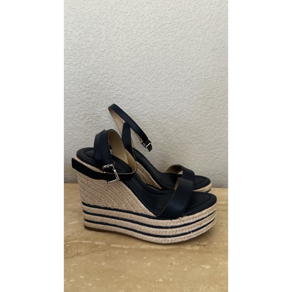 Michael Kors Black Sandals Blue Espadrilles Lot Of 2 Size 6.5 - Picture 2 of 3